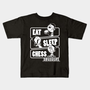 Eat Sleep Chess Repeat - Gift for chess player print Kids T-Shirt